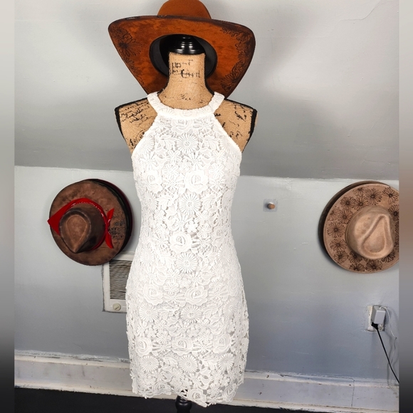 Lulus Dresses & Skirts - Lulu's Love Poem Ivory Lace Mini Dress